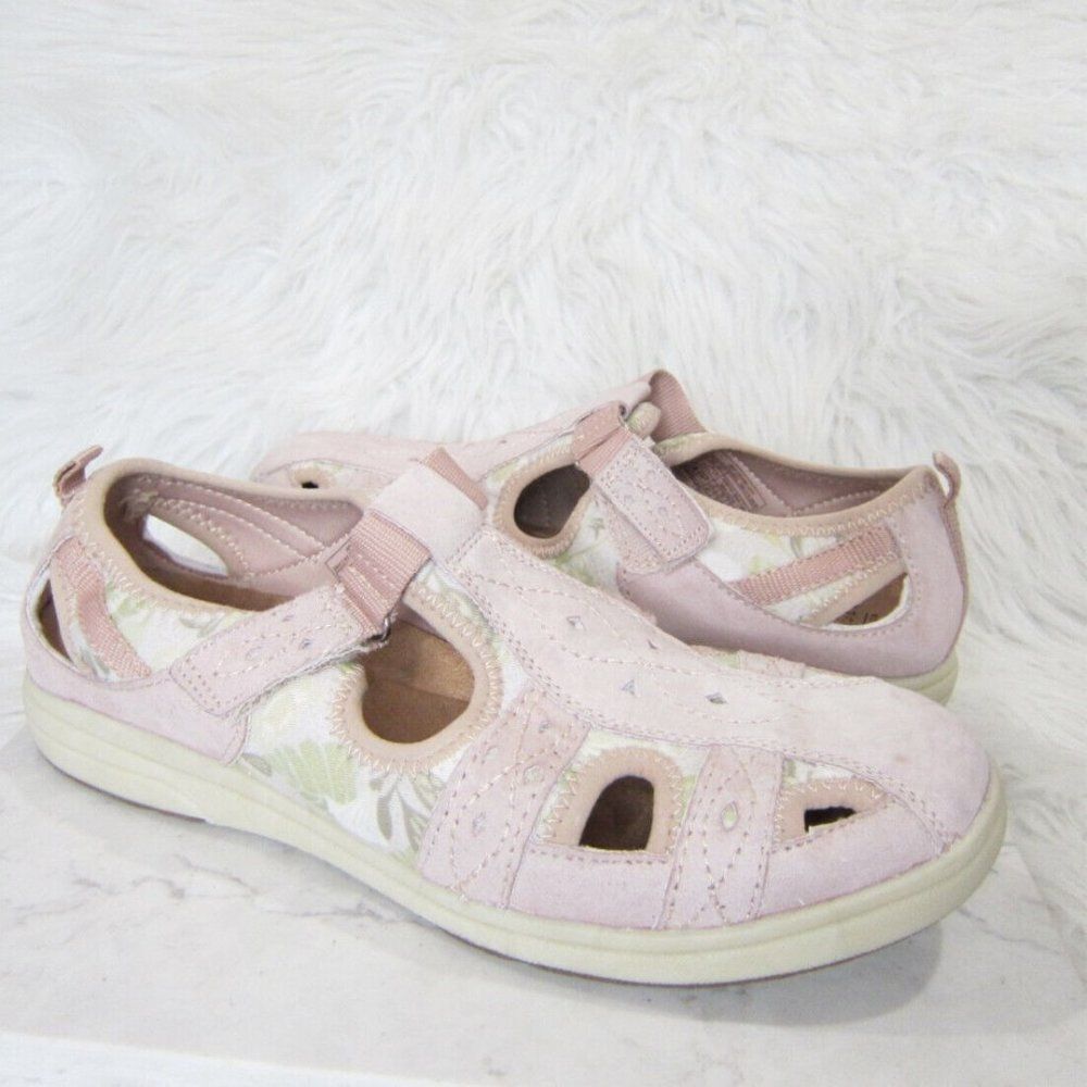Earth Origins Suede Fisherman Sandals - Effie Dusty Pink Suede US 10